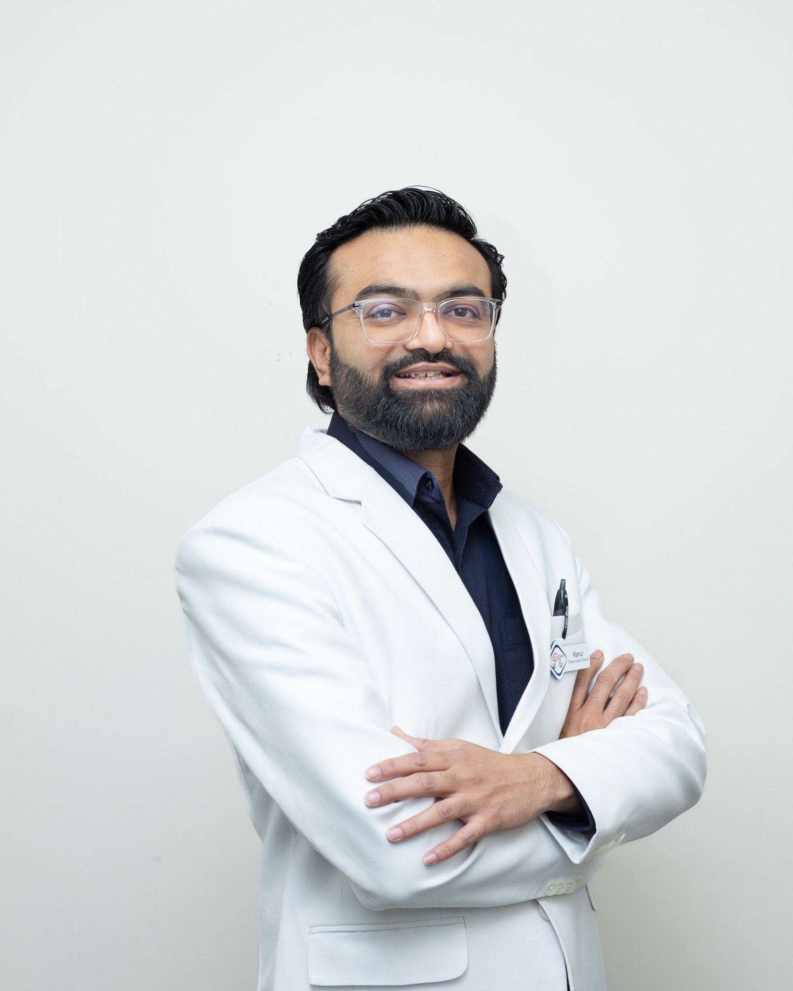 Physician portrait in a white coat